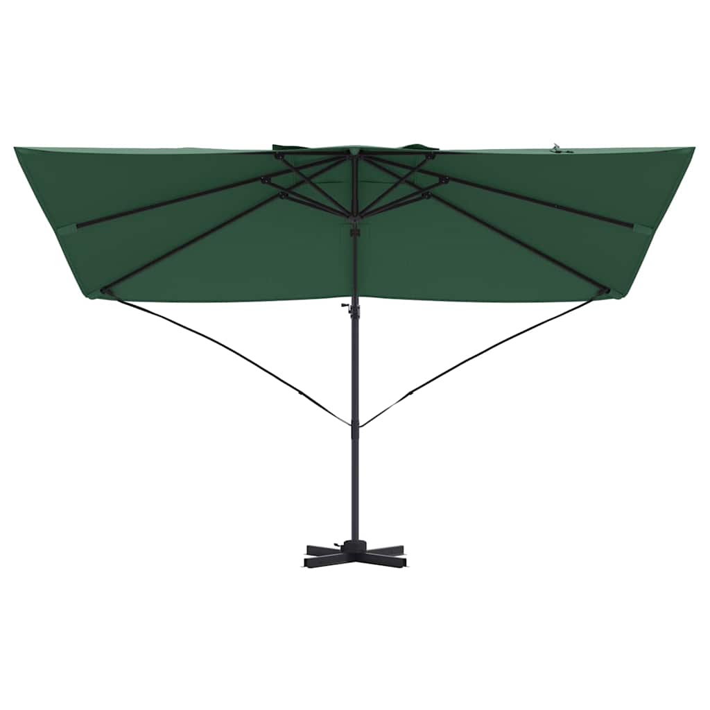 Parasol cantilever Roma verde 352x251x260 cm in alluminio 42003344