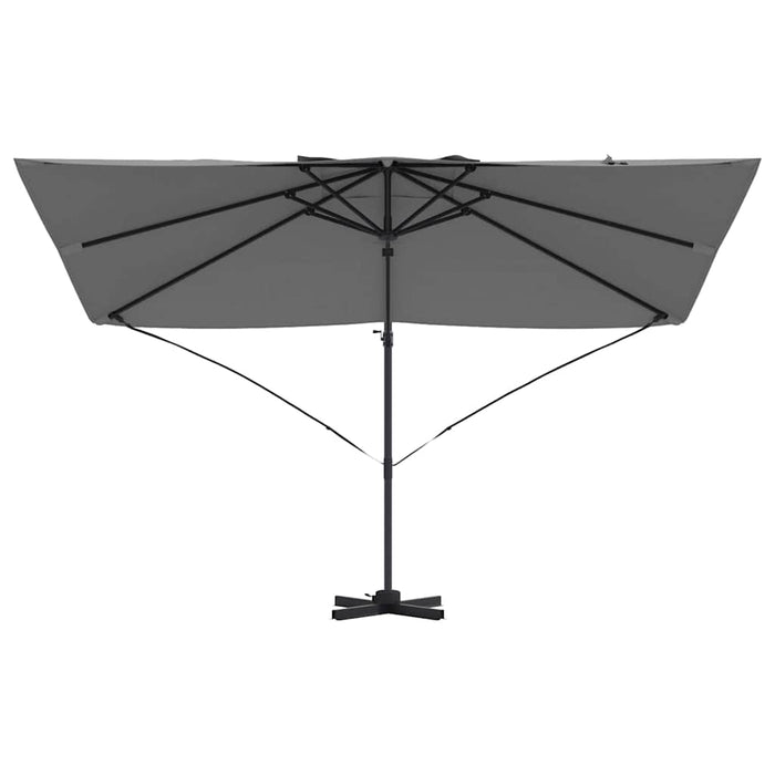 Ombrello Cantilever Roma Antracite 352x251x260 cm in Alluminio 42003345