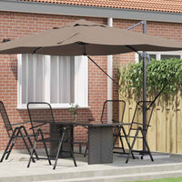 Parasol Cantilever Roma  tortora 352x251x260 cm in alluminio 42003346