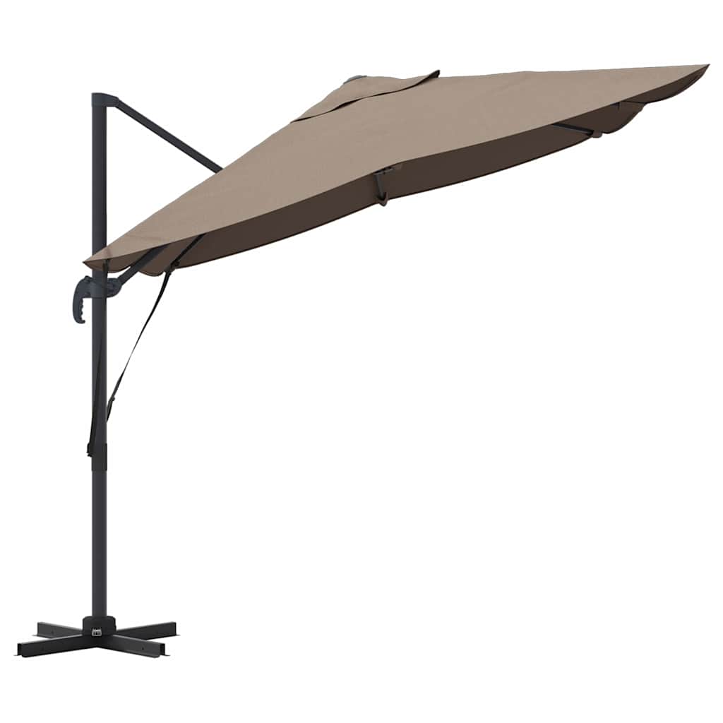 Parasol Cantilever Roma  tortora 352x251x260 cm in alluminio 42003346
