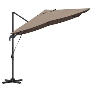 Parasol Cantilever Roma  tortora 352x251x260 cm in alluminio 42003346
