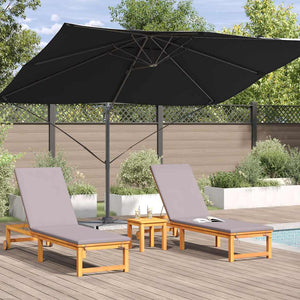 Parasol a Braccio Roma  Nero 352x251x260 cm in alluminio 42003347