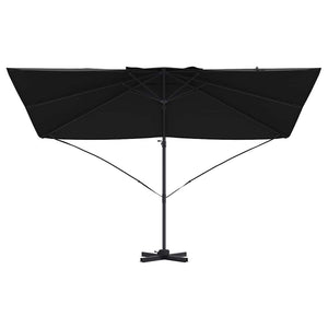 Parasol a Braccio Roma  Nero 352x251x260 cm in alluminio 42003347
