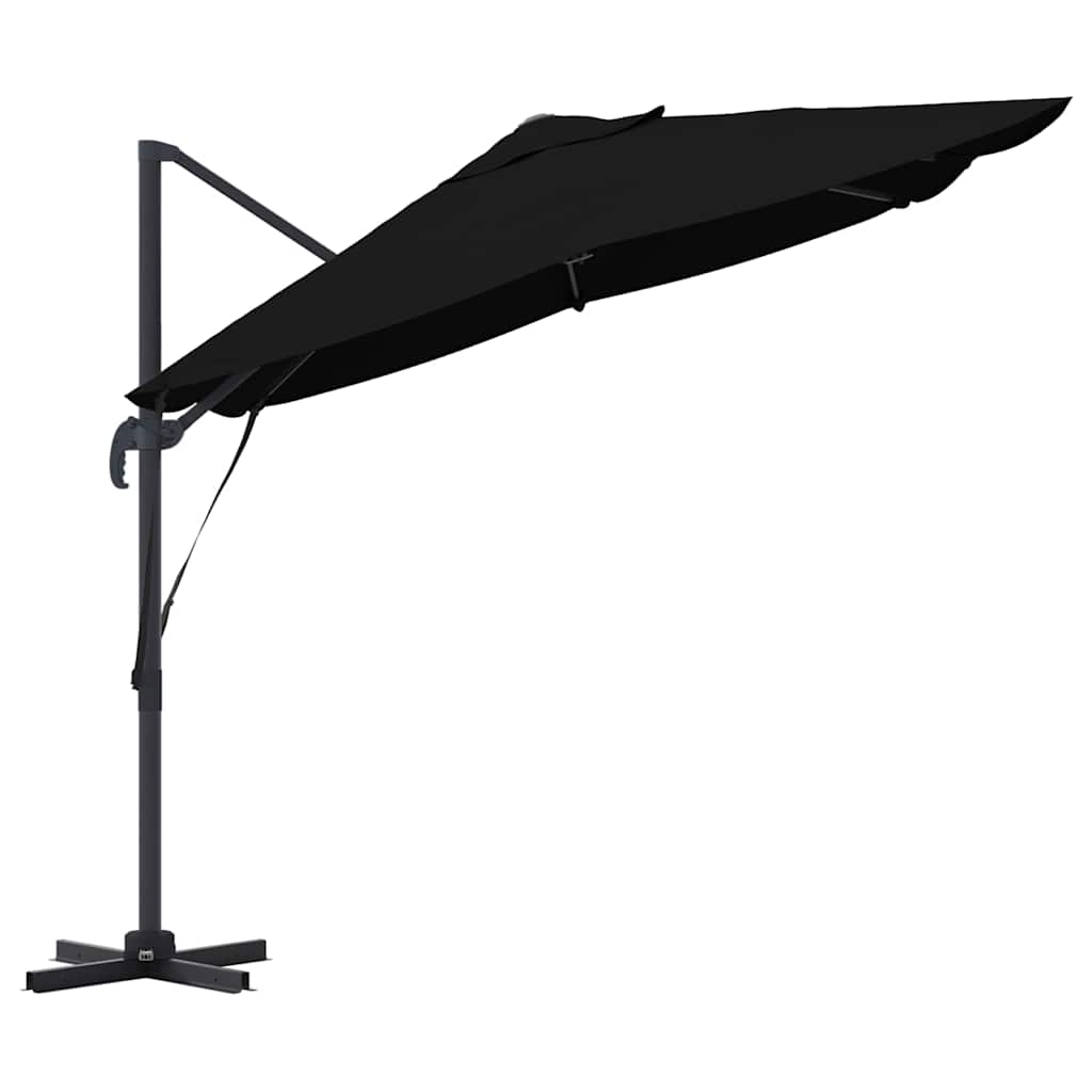 Parasol a Braccio Roma  Nero 352x251x260 cm in alluminio 42003347