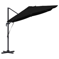 Parasol a Braccio Roma  Nero 352x251x260 cm in alluminio 42003347