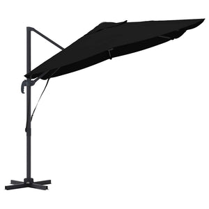 Parasol a Braccio Roma  Nero 352x251x260 cm in alluminio 42003347
