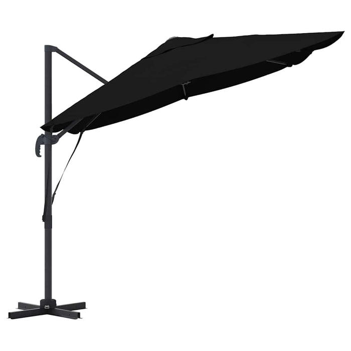 Parasol a Braccio Roma  Nero 352x251x260 cm in alluminio 42003347