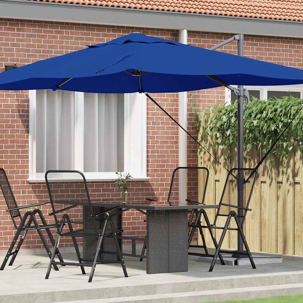 Parasol a Braccio Roma Blu Azzurro 352x251x260 cm in Alluminio 42003348