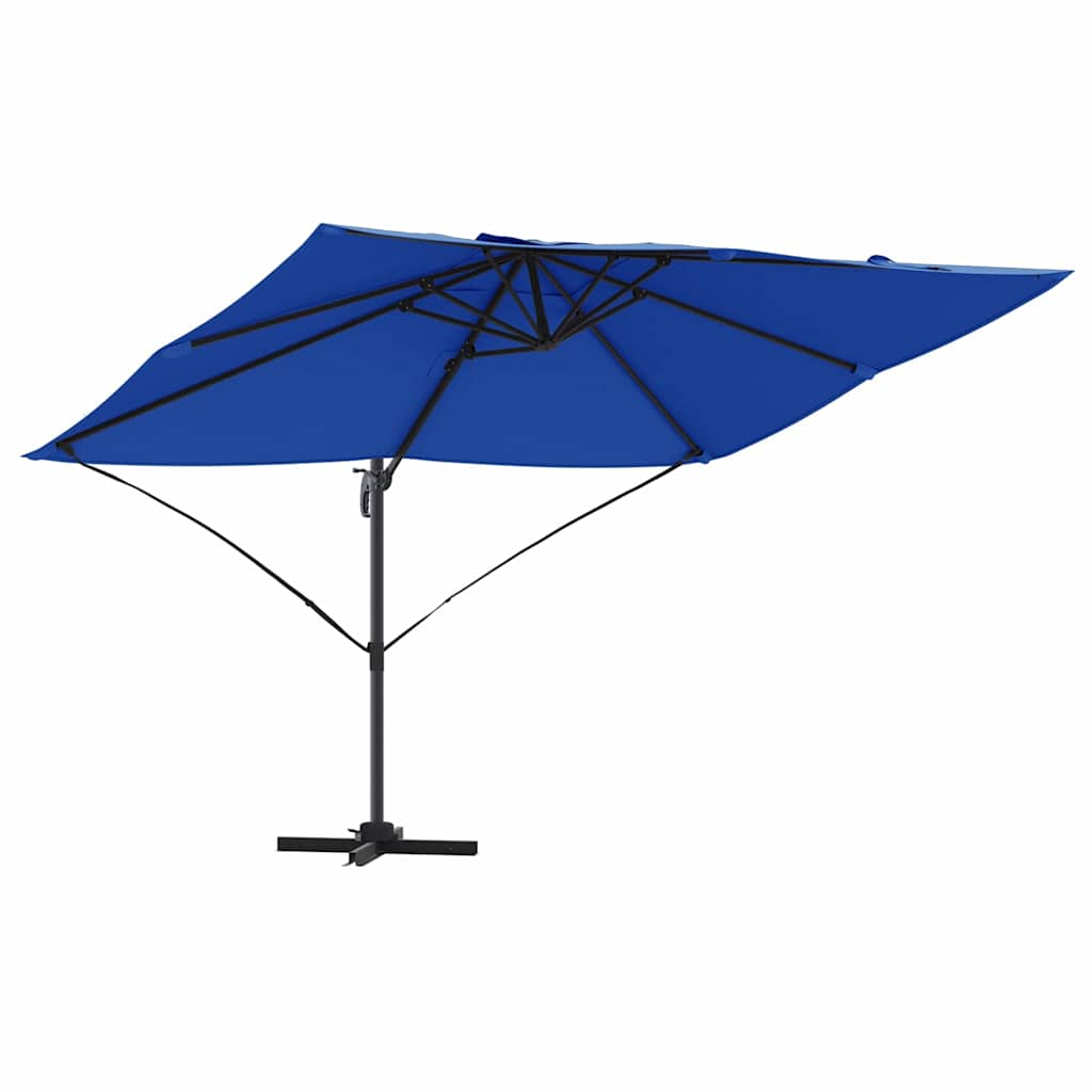 Parasol a Braccio Roma Blu Azzurro 352x251x260 cm in Alluminio 42003348