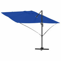 Parasol a Braccio Roma Blu Azzurro 352x251x260 cm in Alluminio 42003348