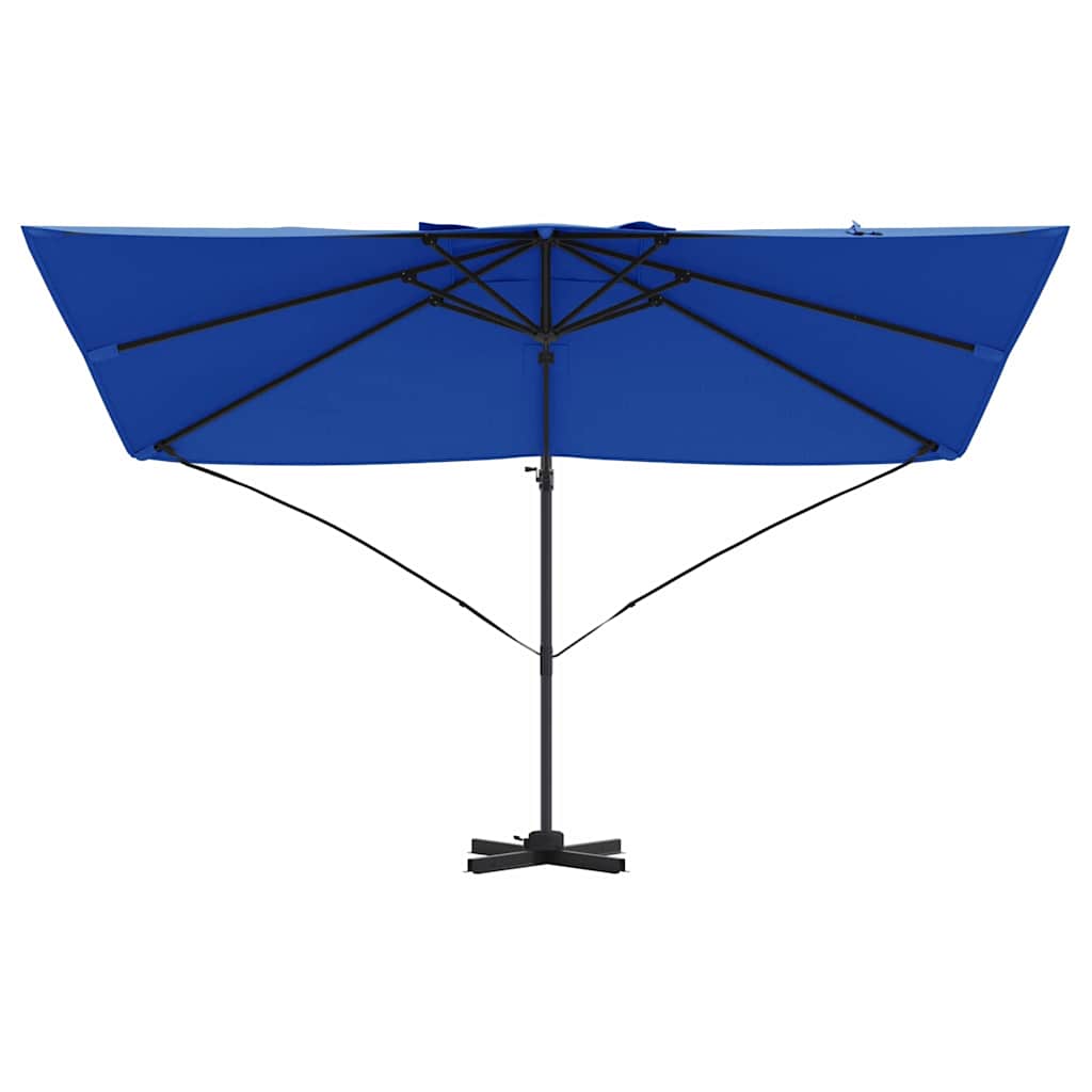 Parasol a Braccio Roma Blu Azzurro 352x251x260 cm in Alluminio 42003348