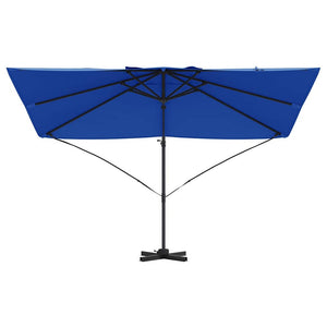 Parasol a Braccio Roma Blu Azzurro 352x251x260 cm in Alluminio 42003348