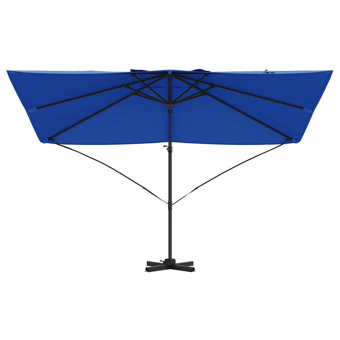 Parasol a Braccio Roma Blu Azzurro 352x251x260 cm in Alluminio 42003348