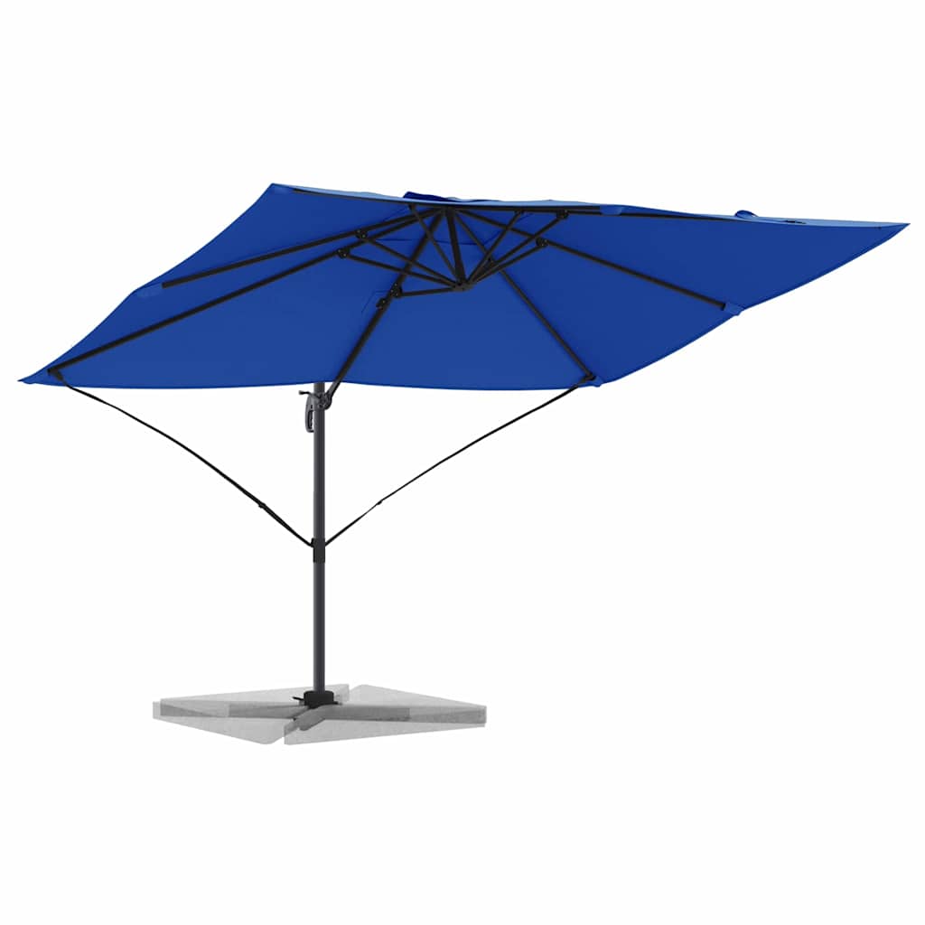Parasol a Braccio Roma Blu Azzurro 352x251x260 cm in Alluminio 42003348