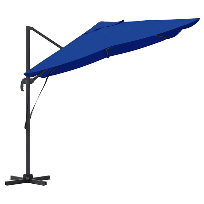 Parasol a Braccio Roma Blu Azzurro 352x251x260 cm in Alluminio 42003348