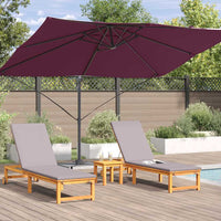 Ombrello a Braccio Roma Rosso Bordeaux 352x251x260 cm in Alluminio 42003349