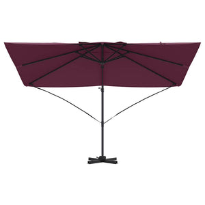 Ombrello a Braccio Roma Rosso Bordeaux 352x251x260 cm in Alluminio 42003349
