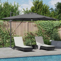 vidaXL Parasol Roma Antracite 286 x 285 x 270 cm Alluminio, Poliestere