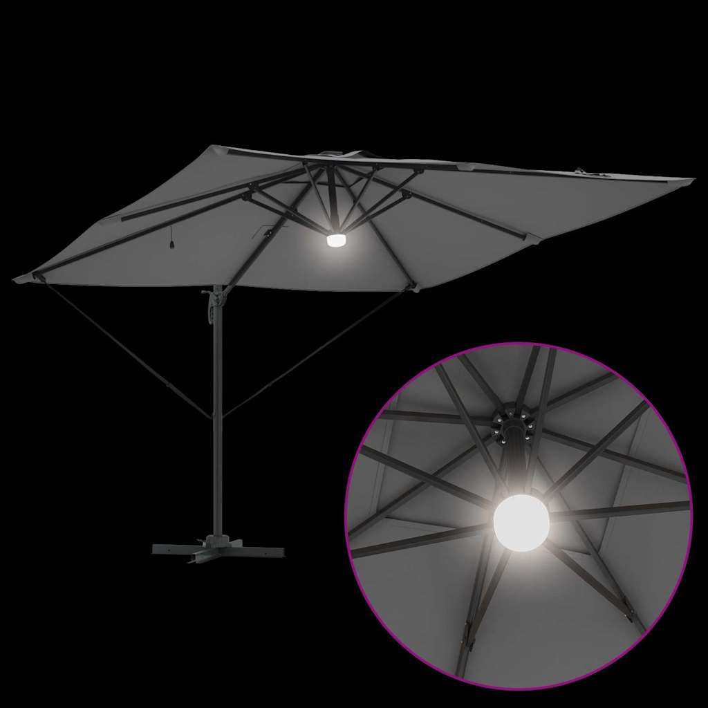vidaXL Parasol Roma Antracite 286 x 285 x 270 cm Alluminio, Poliestere