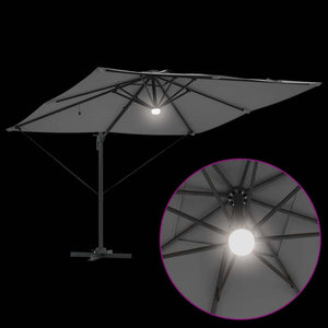 vidaXL Parasol Roma Antracite 286 x 285 x 270 cm Alluminio, Poliestere