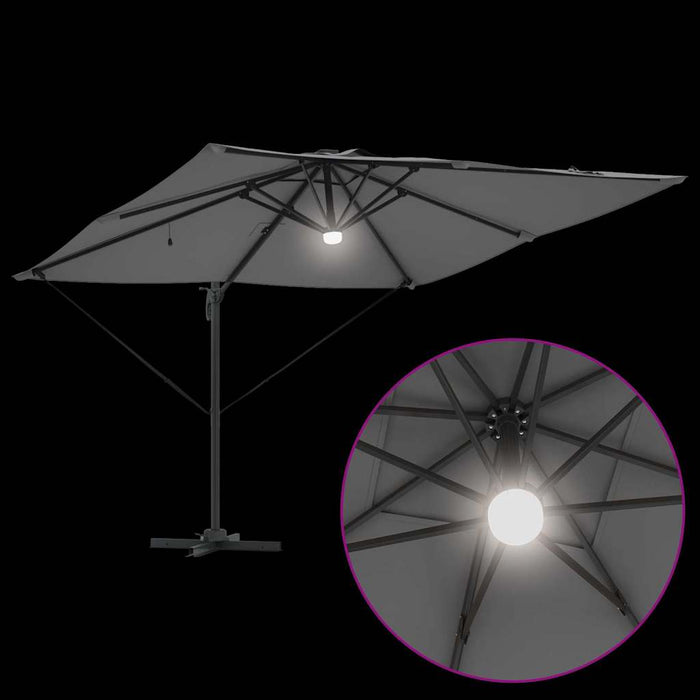vidaXL Parasol Roma Antracite 286 x 285 x 270 cm Alluminio, Poliestere