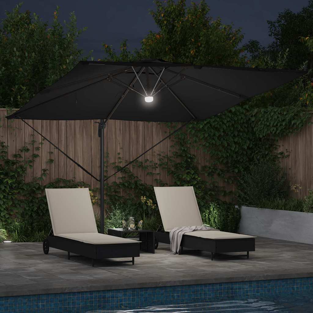 Parasol Roma Nero 286 x 285 x 270 cm Alluminio e Poliestere 42003355