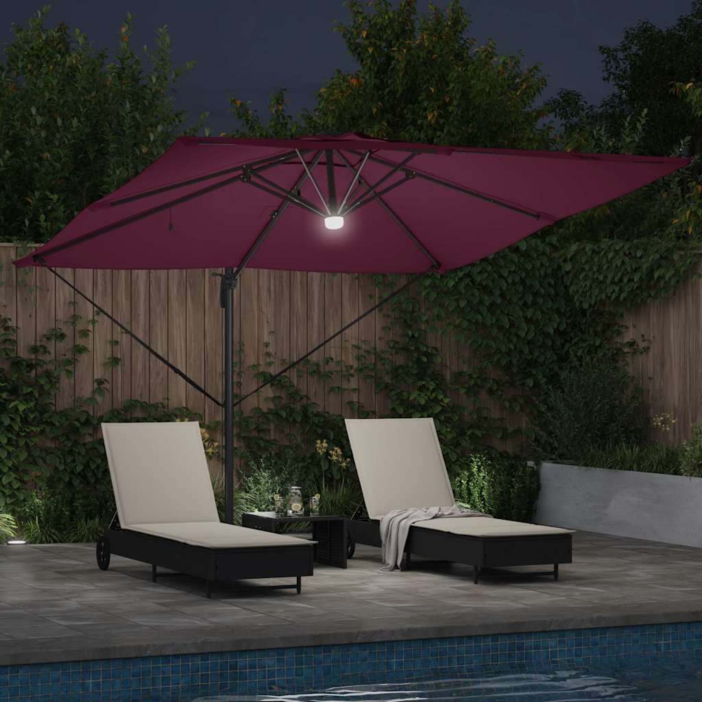Parasol Roma Rosso 286 x 285 x 270 cm Alluminio e Poliestere 42003357