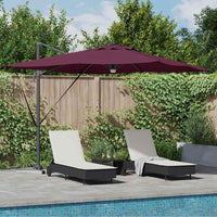 Parasol Roma Rosso 286 x 285 x 270 cm Alluminio e Poliestere 42003357