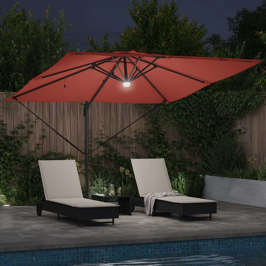 Parasol Roma Rosso 286 x 285 x 270 cm Alluminio e Poliestere 42003358