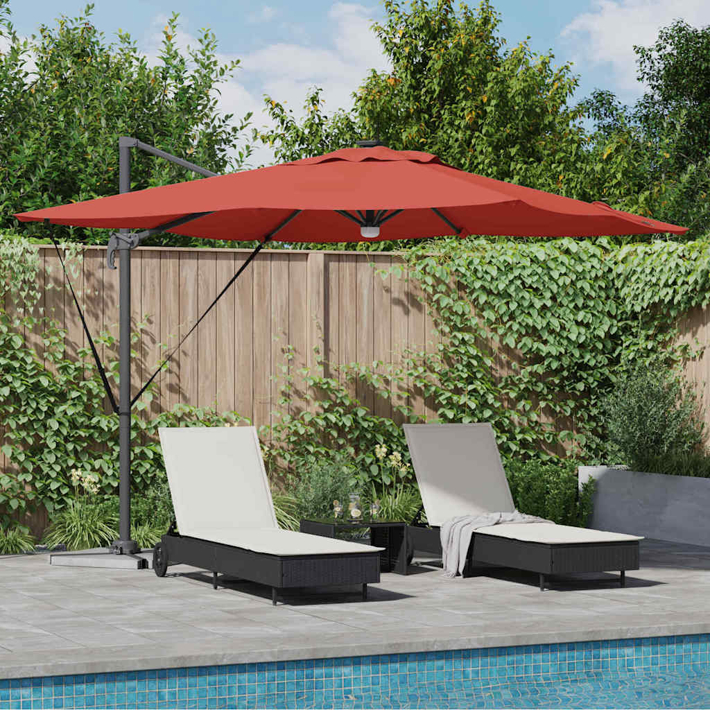 Parasol Roma Rosso 286 x 285 x 270 cm Alluminio e Poliestere 42003358
