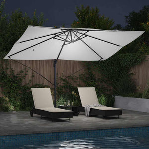Parasol Roma a braccio Beige e Nero 352 x 251 x 265 cm 42003359