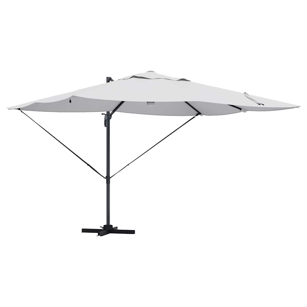 Parasol Roma a braccio Beige e Nero 352 x 251 x 265 cm 42003359