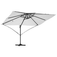 Parasol Roma a braccio Beige e Nero 352 x 251 x 265 cm 42003359