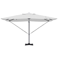 Parasol Roma a braccio Beige e Nero 352 x 251 x 265 cm 42003359