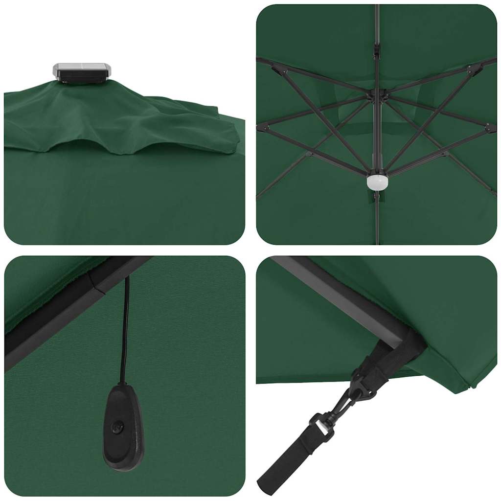 Parasol Roma a braccio Verde e Nero 352 x 251 x 265 cm 42003360
