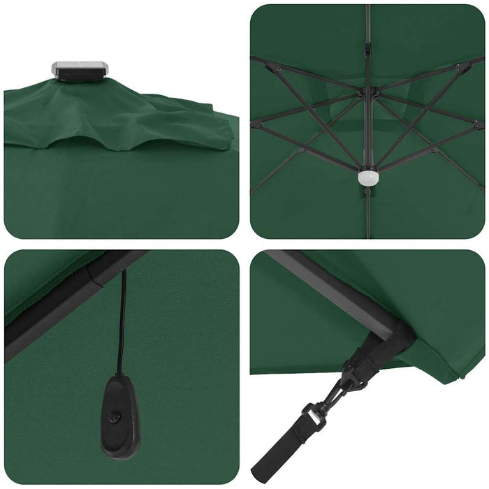 Parasol Roma a braccio Verde e Nero 352 x 251 x 265 cm 42003360