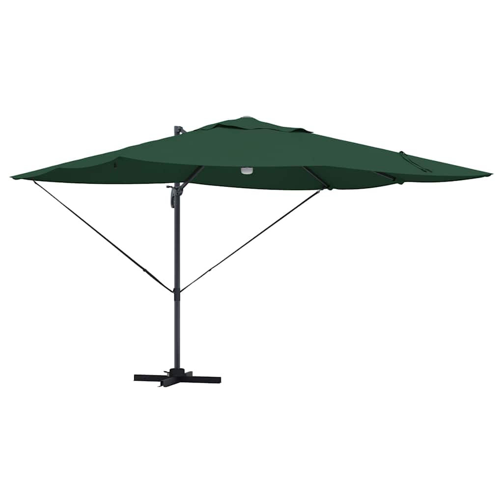 Parasol Roma a braccio Verde e Nero 352 x 251 x 265 cm 42003360