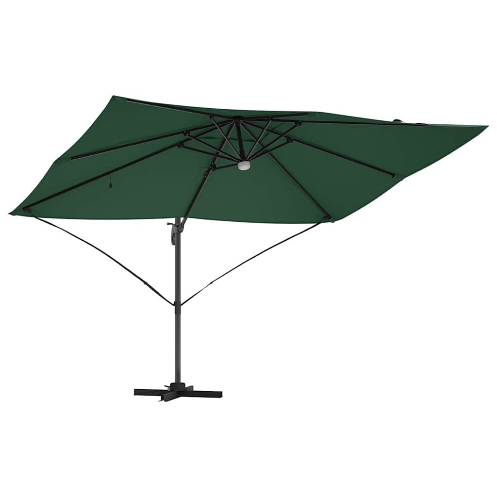 Parasol Roma a braccio Verde e Nero 352 x 251 x 265 cm 42003360