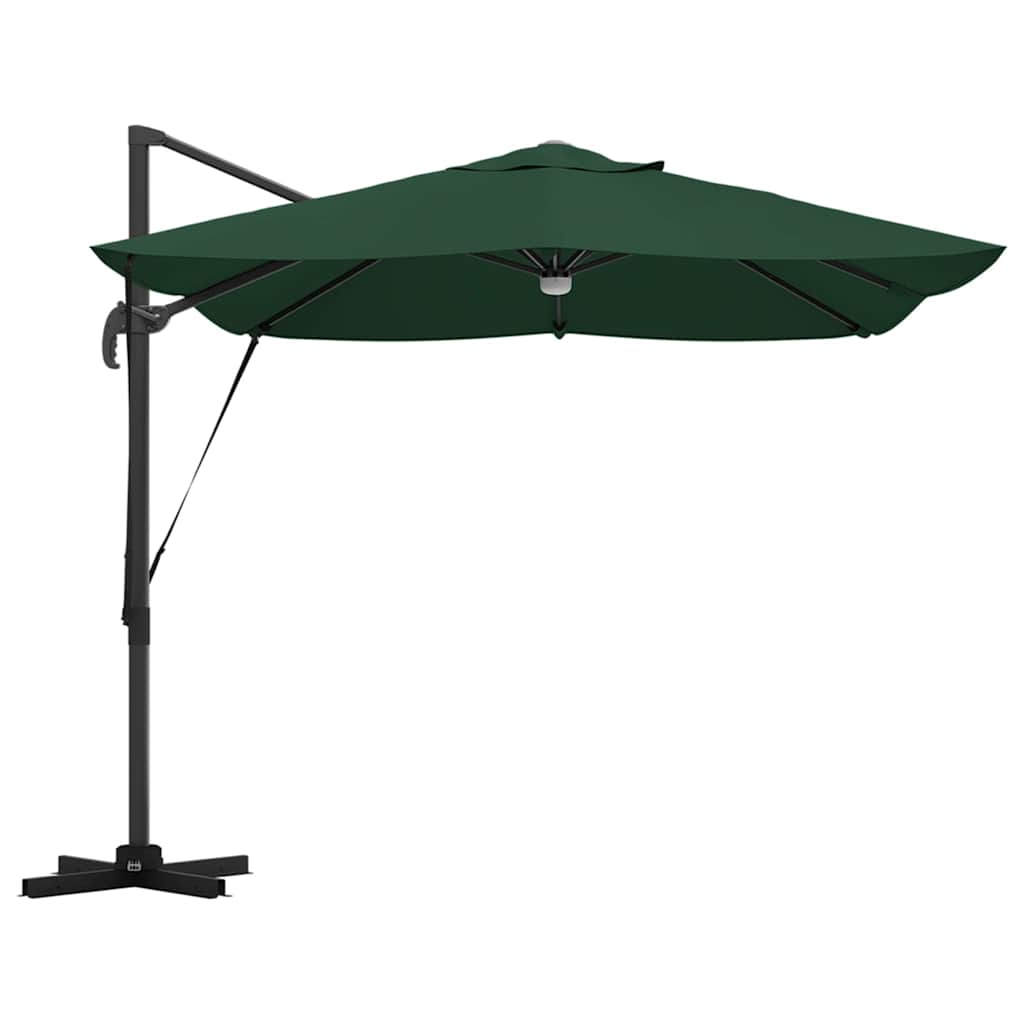 Parasol Roma a braccio Verde e Nero 352 x 251 x 265 cm 42003360