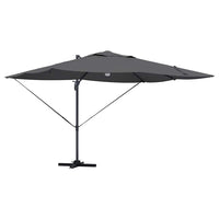 Parasol Roma a braccio Antracite e Nero 352 x 251 x 265 cm 42003361
