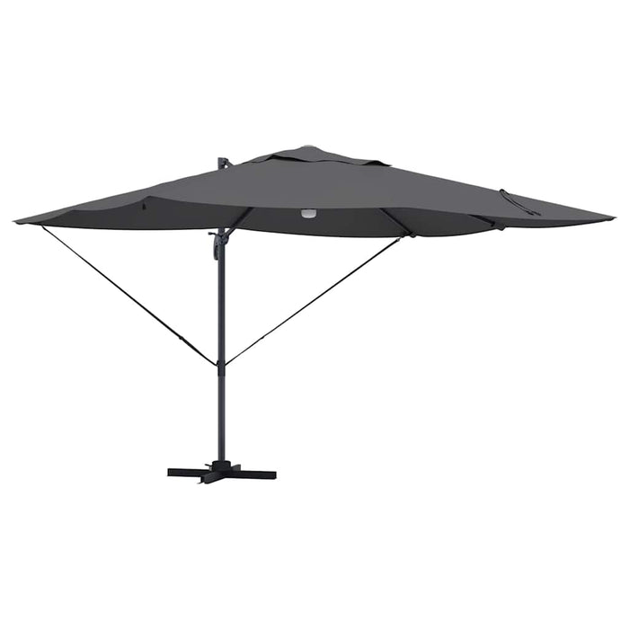 Parasol Roma a braccio Antracite e Nero 352 x 251 x 265 cm 42003361