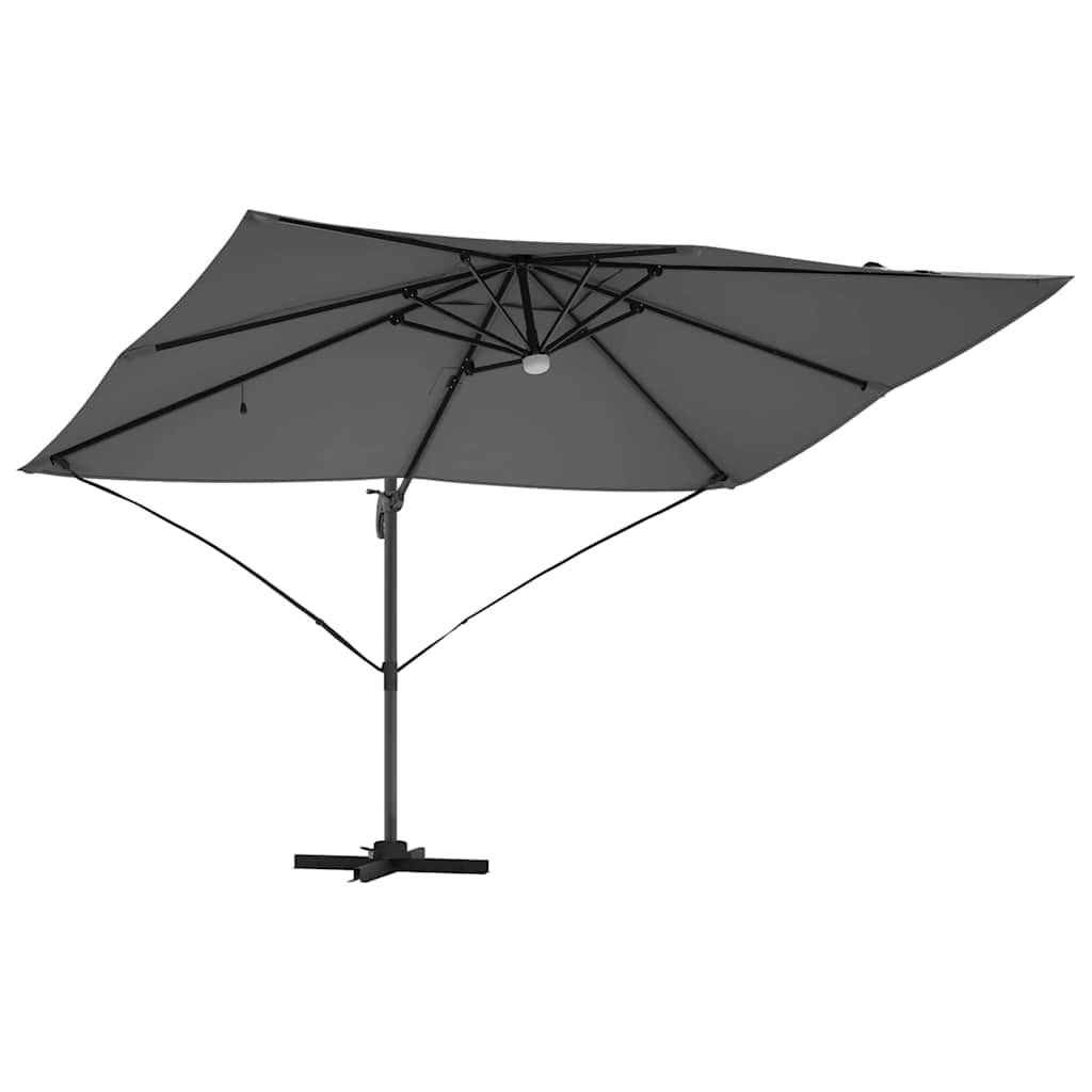 Parasol Roma a braccio Antracite e Nero 352 x 251 x 265 cm 42003361