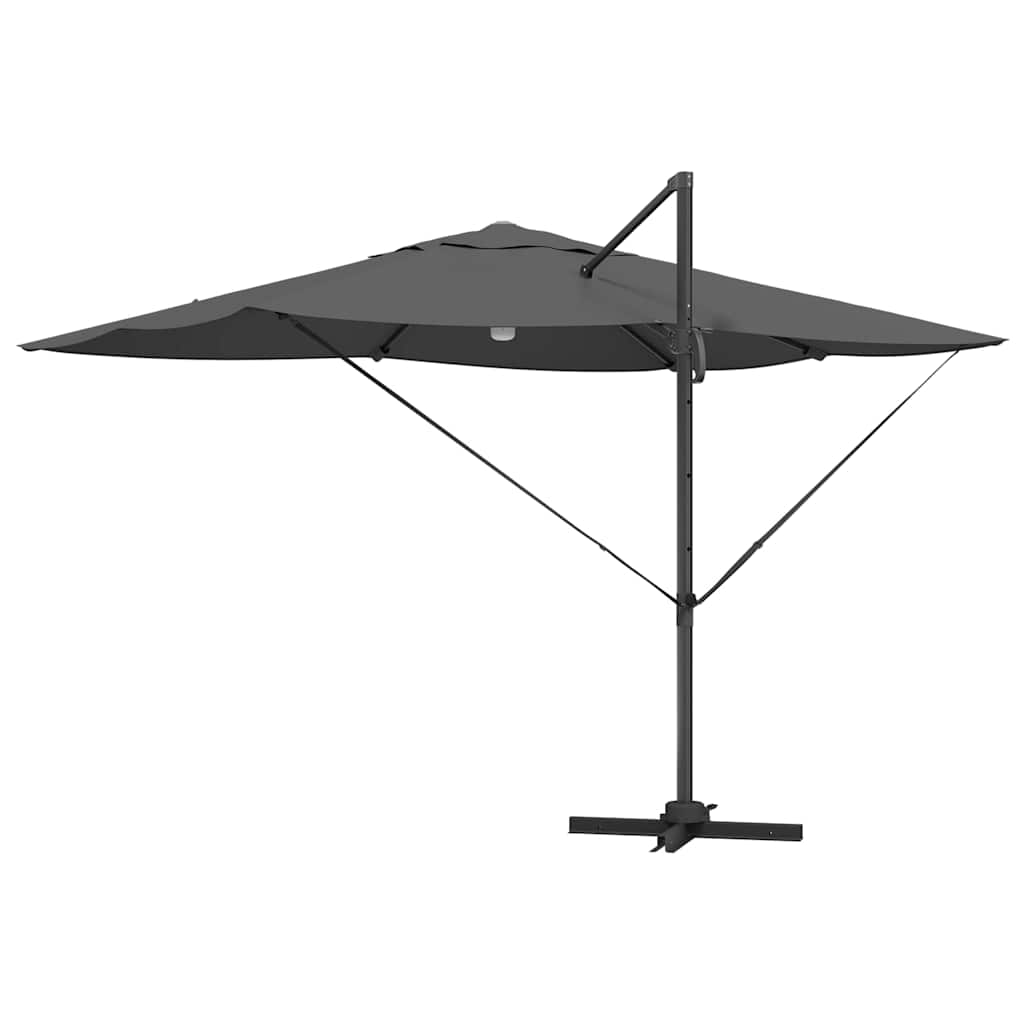 Parasol Roma a braccio Antracite e Nero 352 x 251 x 265 cm 42003361