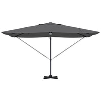 Parasol Roma a braccio Antracite e Nero 352 x 251 x 265 cm 42003361