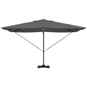 Parasol Roma a braccio Antracite e Nero 352 x 251 x 265 cm 42003361