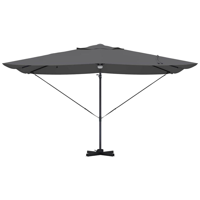 Parasol Roma a braccio Antracite e Nero 352 x 251 x 265 cm 42003361