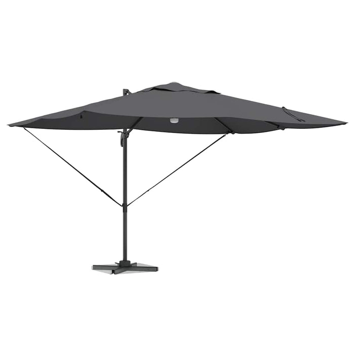 Parasol Roma a braccio Antracite e Nero 352 x 251 x 265 cm 42003361