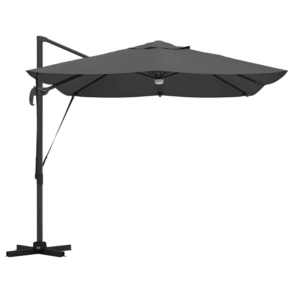 Parasol Roma a braccio Antracite e Nero 352 x 251 x 265 cm 42003361