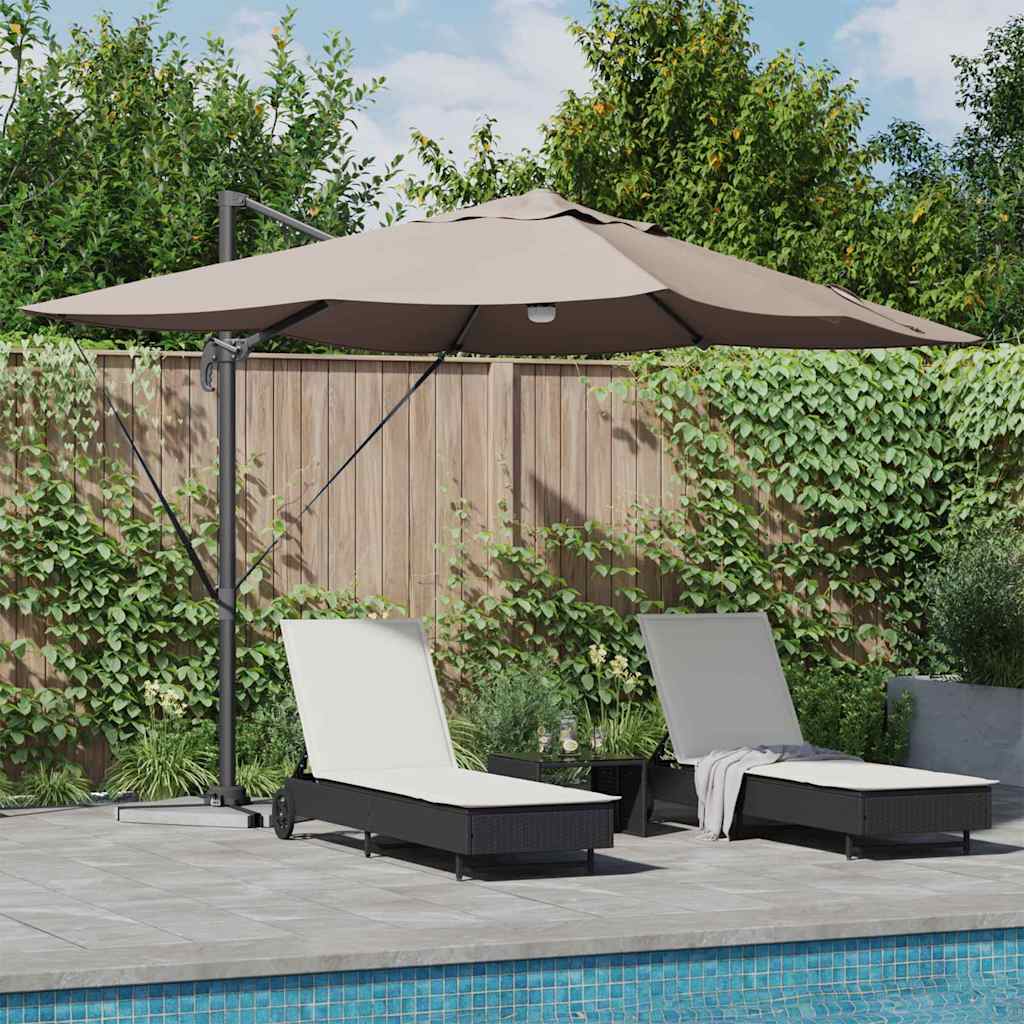 Parasol Roma a braccio Tortora e Nero 352 x 251 x 265 cm 42003362