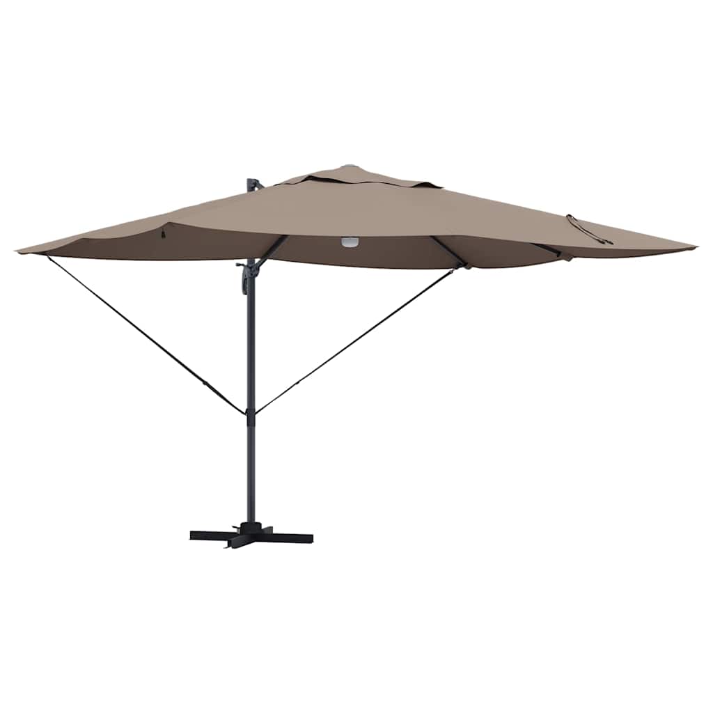 Parasol Roma a braccio Tortora e Nero 352 x 251 x 265 cm 42003362